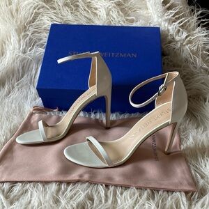 Stuart Weitzman Nudistsong Heels in White - Size 9, NWT